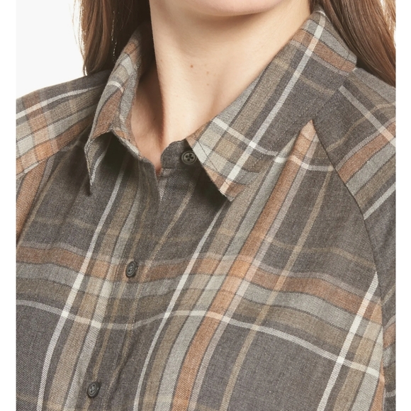 BP Plaid Tie Front Top Xs - Picture 4 of 13